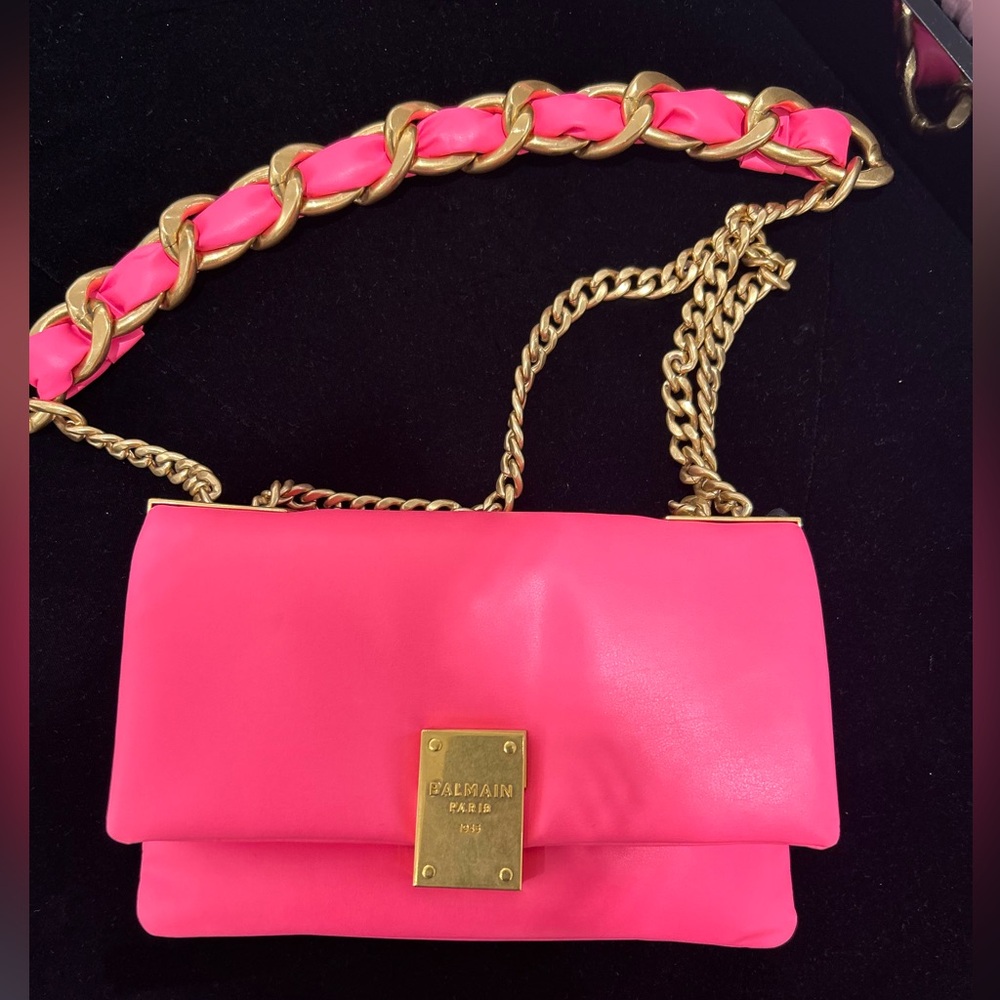 NWT 1945 Balmain pink soft bag, with chain insane price